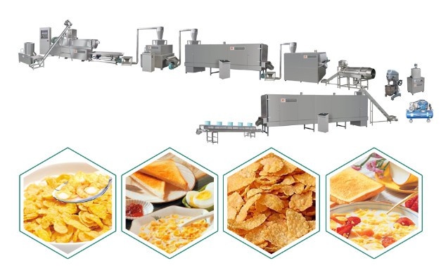 Corn Flakes, Breakfast Cereals Processing Line